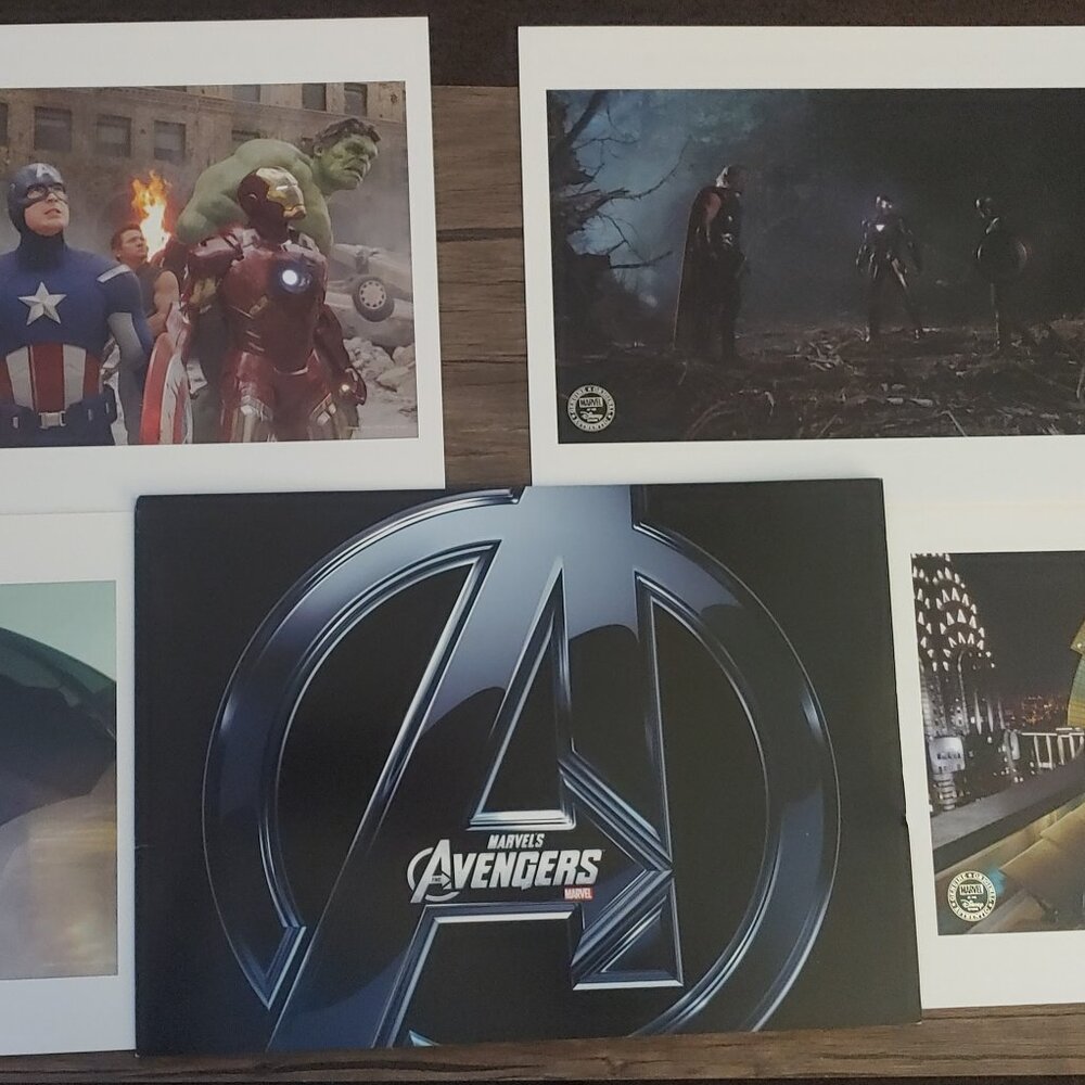 Disney Marvel  Avengers lithograph At prints 14x10 set of 4